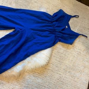 Medium/M/ wide leg CUTE VACATION OUTFIT romper/blue/ lightweight